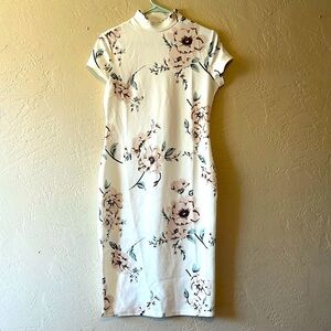 Flowery long spring dress